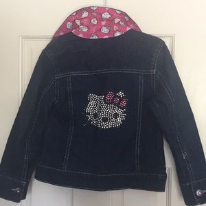 Little Girls size 4 Hello Kitty denim jacket